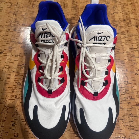 Nike Other - NIKE AIR MAX 270 React Bauhaus Men's Multi Color Sneakers Size 9.5 A04971-002